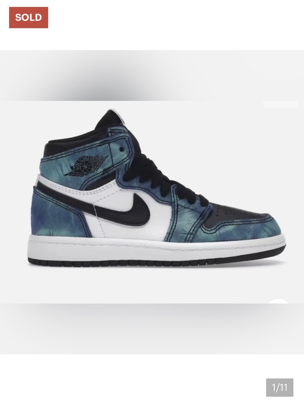 Nike Air Jordan 1 Mid - Blue Tie-Dye / Black / White